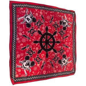 Disney Kids Bandana Red/Black Mickey Mouse Pirates of the Caribbean Night Cruise
